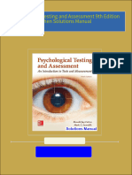 Psychological Testing and Assessment 9th Edition Cohen Solutions Manual download pdf