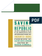 Download Complete Saving the Republic Foreword by Victor Davis Hanson &amp; Edited by Roger Kimball PDF for All Chapters