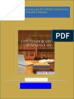 Contemporary Business Law 8th Edition Cheeseman Solutions Manual 2024 scribd download full chapters