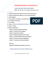 Internship Report Format