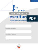 Evaluacion de Salida Escritura 4to