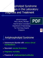 Antiphospholipid Syndrome Challenges in The Laboratory Diagnosis and Treatment