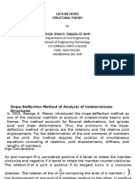 CE 311 STRUCTURAL Slope Deflection Method