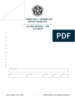 1º  SIMULADO - APMBB - TURMA  OUTUBRO  DIA 07 DE dezembro  2024