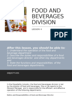 Food and Beverages Division