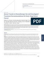 Recent Trends in Chemotherapy Use and Oncologists’ Treatment Recommendations for Early-Stage Breast Cancer