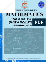 Class Xii Maths Practice Papers (With Solutions) 2024-25 (Crpf Public School, Rohini)