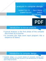 Lexical Analysis in Compiler Design