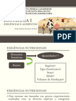 Noções sobre nutrição animal- Exigências e Alimentos