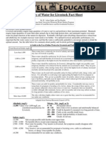 Well Fact Sheet: Suitability of Water For Livestock Fact Sheet