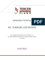 AV TLAHUAC LOS OLIVOS - MEMORIAS TECNICAS