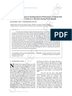 Shading of Ponds Improves the Reproductive Performance of Female Nile Tilapia Oreochromis niloticus L Breeders during Warm Months