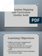 Curriculum Mapping and Curriculum Quality Audit