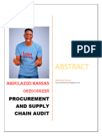 Procurement and Supply Chain Audit