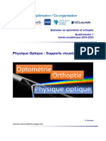 Optometrie Orthoptie - Physique Optique - Presentation