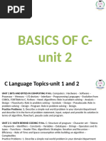 Basics of C