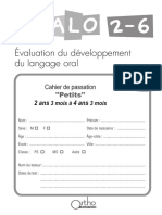 Cahier Passation Petits Evalo