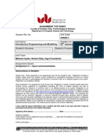 Assignment Top Sheet: Student Ref. No Unit Code