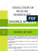 DIVORCE BY WIFE