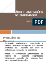 AULA  - Prontuário e Anotações de Enfermagem