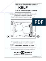 INSTALLATION AND OPERATION MANUAL KBLF ADJUSTABLE FREQUENCY DRIVE