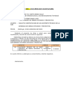 REQUERIMIENTO - asistente tecnico sub gerencia de obras estudios y proyectos