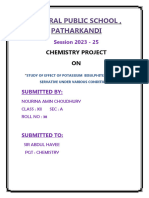 393427652 Chemistry Project on Study of Effect of Potassium Bisulphite as Food Pre Servative Under Various Conditions