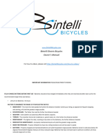 Bintelli Bicycles Owners Manual