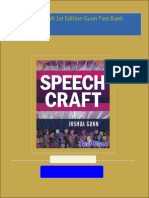 Instant download Speech Craft 1st Edition Gunn Test Bank pdf all chapter