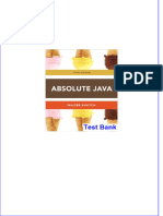 Get Absolute Java 5th Edition Walter Savitch Test Bank free all chapters