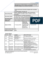 Adult Patients on Antiplatelet Therapy Who Require Elective Surgery or an Invasive Procedure Management of CA5127 v8