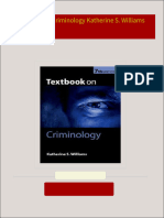 Textbook on Criminology Katherine S. Williams all chapter instant download