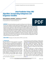 Emerging Stock Market Prediction Using GRU Algorithm Incorporating Endogenous and Exogenous Variables