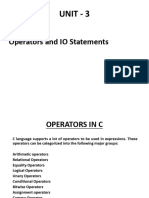 Unit-3 Operators and IO Statements