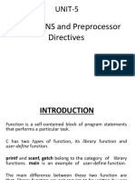 Unit-5 Functions & Preprocessor Directives