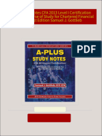 Download Full A Plus Study Notes CFA 2013 Level I Certification A Complete Course of Study for Chartered Financial Analyst 1st Edition Samuel J. Gottlieb PDF All Chapters