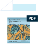 Essentials of Management for Healthcare Professionals 1st Edition Hari Singh 2024 scribd download