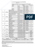 SRM Class X First Term Exam Routine 2024-25