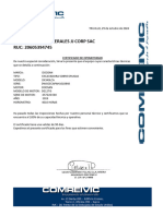 CERTIFICADO DE OPERATIVIDAD EXCAVADORA DOOSAN 340