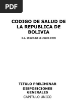 Codigo de Salud de Bolivia