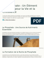 Le Phosphate Un Element Essentiel Pour La Vie Et La Croissance