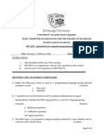 SPC 2107 introduction to computer programming year I semester