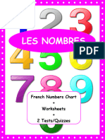 FrenchNumbersLesnombresNumbersChartWorksheet2Quizzes