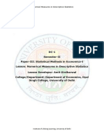 Numerical Measures in Descriptive Statistics 3