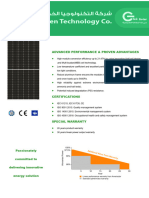 Solar Panel Gtek 550W Mono Half-cell Module Specification 2279-1134-30mm