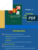 Employee Training & Development - Chapter 4