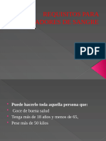 REQUISITOS PARA DONANTES DE SANGRE