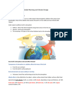 Global Warming and Climate Change notes