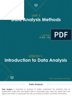 UNIT 5 - Data Analysis Methods