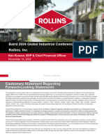 Rollins Inc. Presentation Baird 2024 Global Industrials Conference